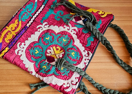 ビンテージ刺繍トートバッグ【クルグズスタン　Saima製】SM-TB2-3