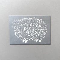 活版印刷ポストカード「Sheep」