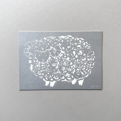 活版印刷ポストカード「Sheep」