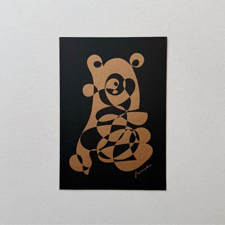 活版印刷ポストカード「Bear04」