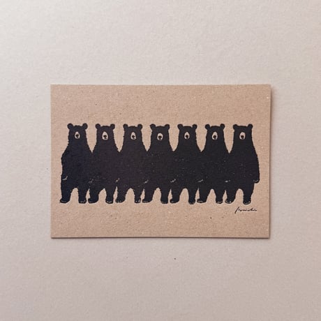活版印刷ポストカード「Bear01」