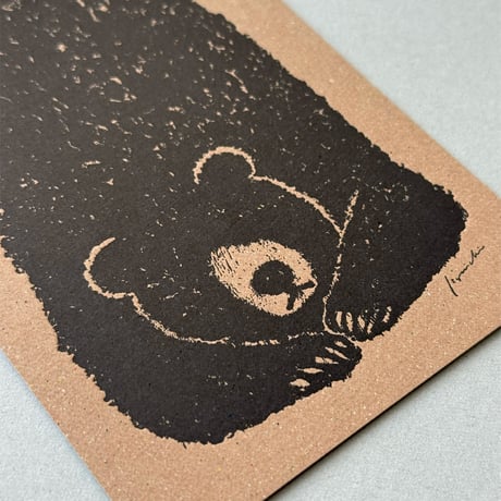 活版印刷ポストカード「Bear03」