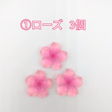 【D854-2】ハイビスカス　同色3個