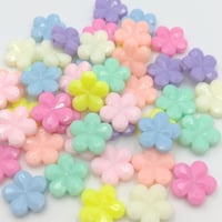【B54】フラワー　パステル　ビーズ　20g　カラーミックス