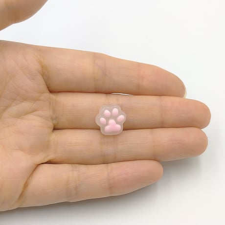 【D474-2】ミニ　肉球　クリア　同色3個セット