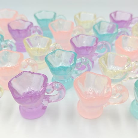 【D903-1】ピッチャー　クリア　4個セット　カラーミックス