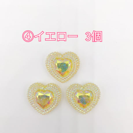 【D825-2】ハート　ラメ　同色3個