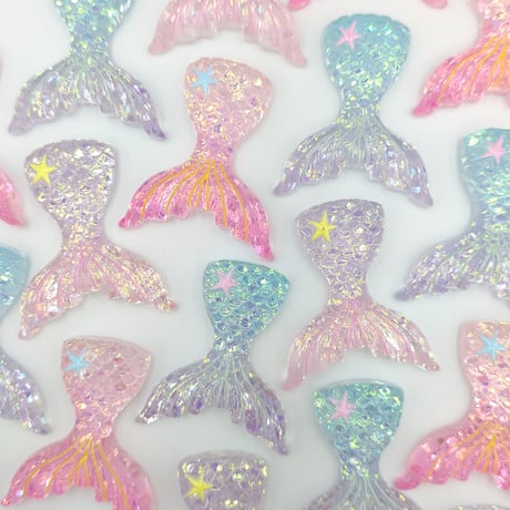 【D885】人魚　星　ラメ　3個セット