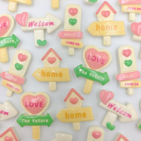 【D773-2】標識　LOVE　Welcome home　同種類3個