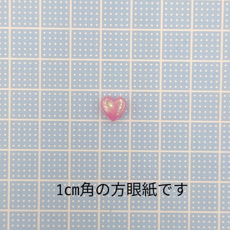 【B108】ハート　オーロラ　ビーズ　8mm　20g　カラーミックス