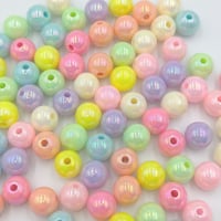 【B27】ラウンド　オーロラ　ビーズ　8mm　20g　カラーミックス
