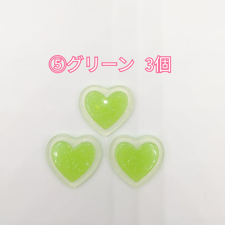 【D812-2】ハート　ラメ　同色3個
