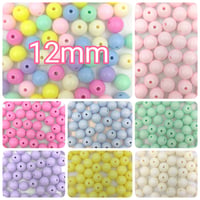 【B19】パステル　ビーズ　ラウンド　12mm　20g