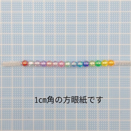 【B104】クリア　オーロラ　ビーズ　ラウンド　6mm　20g　カラーミックス