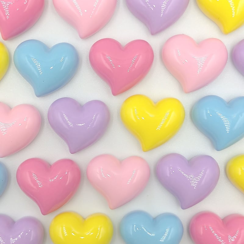 D533-2】ハート ツヤ 同色3個 | inree