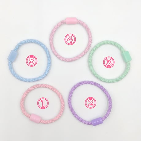 【K31-1】台座付きヘアゴム　ツイスト　10個セット