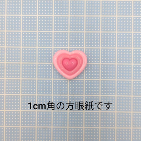 【D818-1】ハート　5個セット　カラーミックス