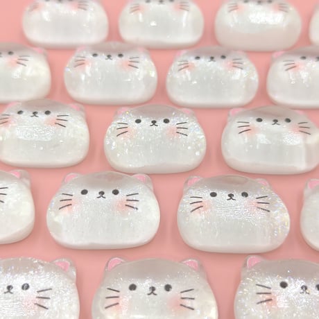 【D842】ネコ　ラメ　3個セット