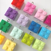 【C9】ブロック　チャーム　同色3個セット