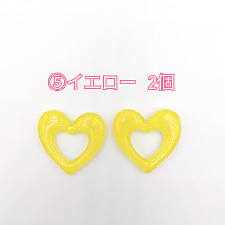 【D676-2】ハート　ラメ　同色2個