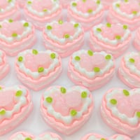【D936】ケーキ　ハート　3個セット
