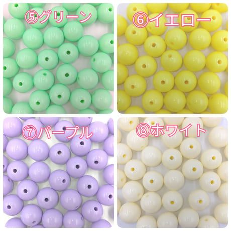 【B145】パステル　ビーズ　ラウンド　14mm　20g