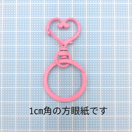 【K6】ハート型　キーホルダー　金属　同色2個セット