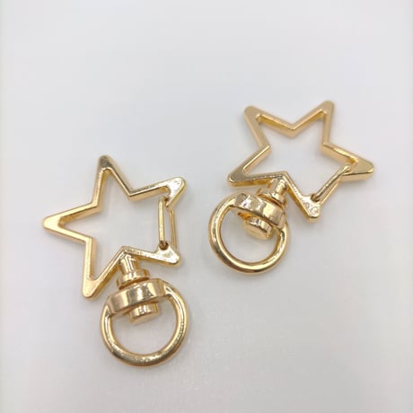 【K5】星型　キーホルダー　ゴールド　2個セット