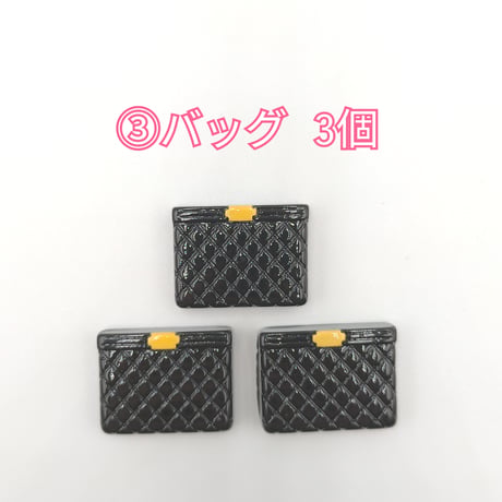 【D632】バラ　花　バッグ　ブラック　ホワイト　同種類3個