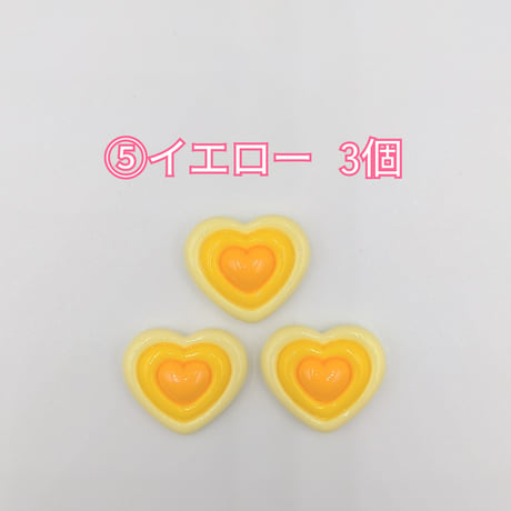 【D818-2】ハート　同色3個