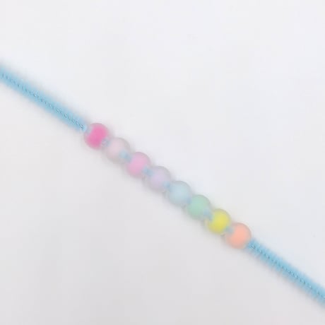 【B125】ラウンド　フロスト　パステル　ビーズ　8mm　20g　カラーミックス