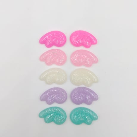 【D690-2】羽　ラメ　同色2セット