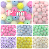 【B145】パステル　ビーズ　ラウンド　14mm　20g