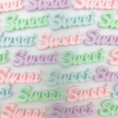 【D655】SWEET　文字　ツヤ　4個セット
