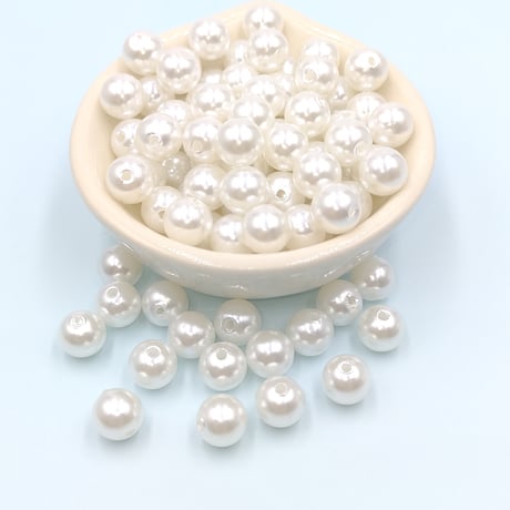 【B93】パール調　ビーズ　8mm　20g