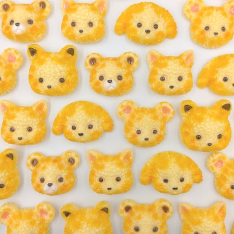 【D857-2】クマ　ネズミ　イヌ　リス　ネコ　同種類3個