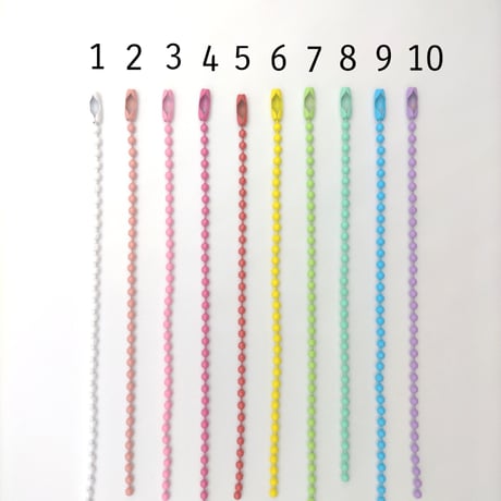 【K3】ボールチェーン　金属　同色5本セット
