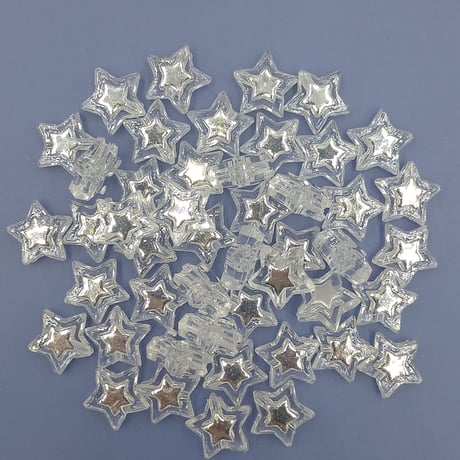 【B142】星　ビーズ　シルバー　11mm　10g
