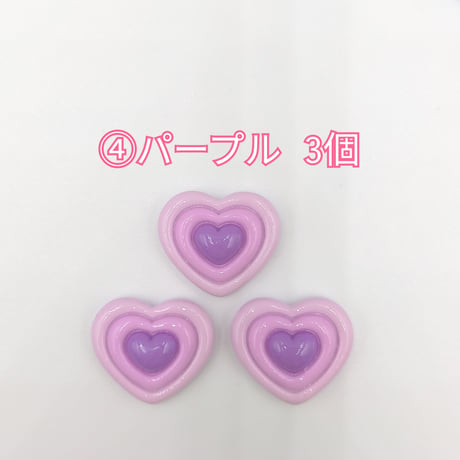 【D818-2】ハート　同色3個