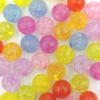 【B24】キラキラ　ビーズ　10mm　20g　カラーミックス