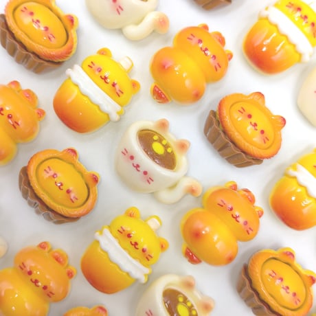 【D861-1】ネコ　パン　ケーキ　コーヒー　ドリンク　4個セット　ミックス
