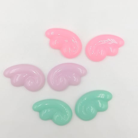 【D538】羽　ツヤ　3個セット