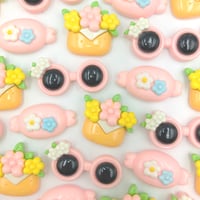 【D922】キャンディー　花　メガネ　サングラス　3個セット