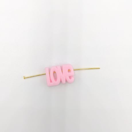 【B152】LOVE　ビーズ　18個セット　カラーミックス