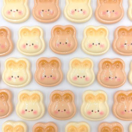 【D879】ウサギ　フェイス　2個セット