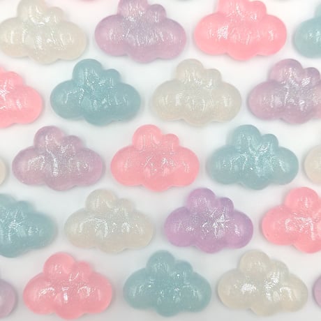 【D646-1】雲　ラメ　4個セット