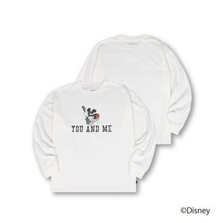 Disney Collection YOU AND ME / MICKEY L/S T-SHIRT / WHITE <L-2388>