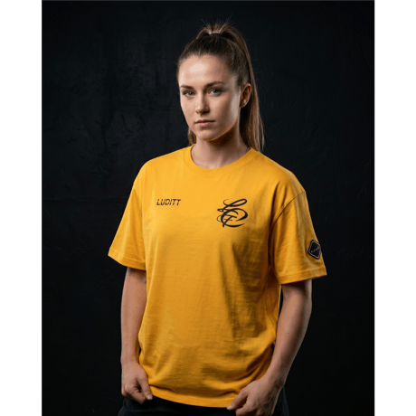 F.C.L.C. Circle Logo T-Shirt / Gold<L-24-135>