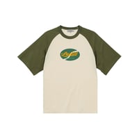Raglan Sleeve T-Shirt / Natural-Olive<L-25-168>