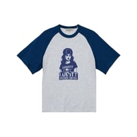 Raglan Sleeve T-Shirt / Ash-Navy<L-25-167>